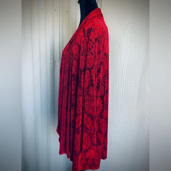 Coldwater Creek Set Cardigan Jacket & Tank Red Slinky Knit Travel Elegant EUC 1X - Picture 4 of 10